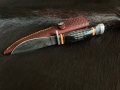 Среден ловен нож Marbles Horn Damascus MR460., снимка 5