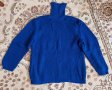 Дамски син пуловер, снимка 1 - Блузи с дълъг ръкав и пуловери - 43524894