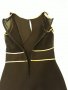 Бутикова рокля FERVENTE , черна с плътни и прозрачни сегменти /отстрани и на гърба/ + златни ивици, снимка 15