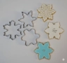 3 вида Снежинка Снежинки метална форма резец за сладки бисквитки фондан украса, снимка 1