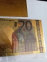 Позлатена с 24 карата злато банкнота 20 Евро със сертификат , снимка 4
