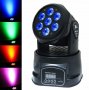 4 в 1 диско ефект с движеща се глава 7х10W RGBW LED, снимка 1