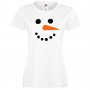 Дамска тениска Коледа snowman face, снимка 5