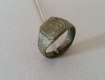 Възрожденски 1891 г. чорбаджийски бронзов пръстен отличен перфектно запазен, снимка 1