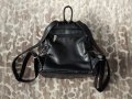 Черна кожена раница, снимка 3