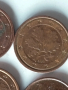 1 евро цент от различни държави и години 11бр., снимка 3