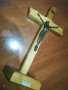 Кръст С ХРИСТОС от дърво и метал на поставка-25Х11Х4СМ, снимка 8