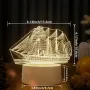 Холограмна 3D LED лампа - Елегантен Ветроход, снимка 6