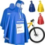 ЧИСТО НОВО Велосипедно пончо за дъжд CYCLEHERO водоустойчиво дъждобран за велосипед с рефлектори, снимка 1