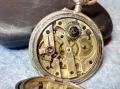 Стар РЯДЪК ШВЕЙЦАРСКИ ДЖОБЕН ЧАСОВНИК с ПОСРЕБРЕН КАПАК с КРАСИВО РЪЧНО ГРАВИРАН МОНОГРАМ LD 48861, снимка 8