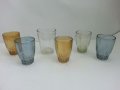 Стъклени чаши чашки цветно стъкло, снимка 5