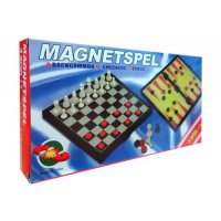 4334 Настолна игра магнитен шах табла и дама в комплект – 3 в 1, снимка 2 - Шах и табла - 43640015