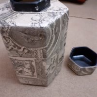 Гръцка Керамична ваза - урна с капак , снимка 2 - Декорация за дома - 38096963