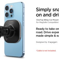 Spigen OneTap Bling MagSafe стойка за кола/Ръчно поставени 176 Bling кристали/iPhone 15-12 Pro Max, снимка 11 - Аксесоари за Apple - 43330792