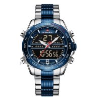 Мъжки часовник Naviforce Digital Sport Watch, Син / Сребрист, снимка 2 - Мъжки - 40246276