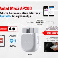 Отключен Bluetooth скенер за диагностика Autel MaxiAP AP200, снимка 1 - Аксесоари и консумативи - 27345442