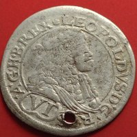 Сребърна монета 6 кройцера 1678г. Леополд първи Свещена Римска Империя 13717, снимка 1 - Нумизматика и бонистика - 42984449