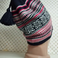 Мъжка плетена шапка с папулка-мпшу15, снимка 2 - Шапки - 43297543
