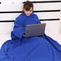 0731 Одеяло от микроплюш с ръкави SNUGGIE, снимка 6 - Други стоки за дома - 34581651