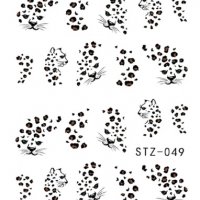 STZ-049 Леопард шарки слайдер татос ваденки водни стикери за нокти маникюр, снимка 2 - Продукти за маникюр - 27491786
