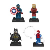 Батман Спайдърмен Iron Man  Капитан Америка Лего конструктор герои игра торта украса фигурка фигурки, снимка 1 - Конструктори - 43808270