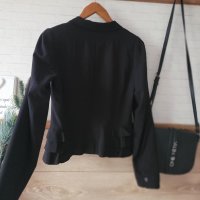 Черно сако H&M с къдричи на кръста , снимка 3 - Сака - 43201351