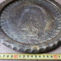 бронзова ръчно гравирана чиния за стена - отлична, снимка 9 - Антикварни и старинни предмети - 35544038