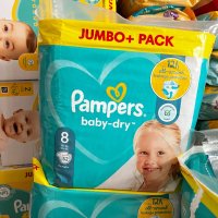 Pampers Baby dry 8 Памперси и гащички налични , снимка 1 - Пелени, памперси - 43426993