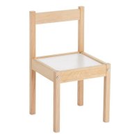 Детски дървен бял стол, снимка 2 - Столове - 35352244