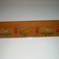примитивна ръчно изработена ръчно рисувана дървена закачалка, снимка 8 - Антикварни и старинни предмети - 40433695