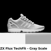 маратонки Adidas ZX Flux TechFit – Gray Scale  номер 43, снимка 3 - Маратонки - 32877410