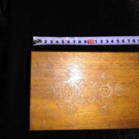 Стара, дървена, колекционерска кутия за бижута, снимка 4 - Колекции - 27639950