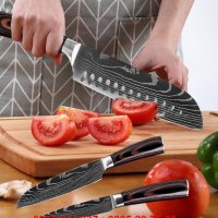 Нож дамаска стомана - код 2564, снимка 8 - Прибори за хранене, готвене и сервиране - 28262913