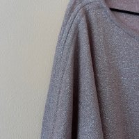 PIECES М размер розова блуза със сребърни нишки 🩷💕💞💓💗💖💘💝, снимка 5 - Блузи с дълъг ръкав и пуловери - 43714666