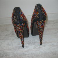 Нови обувки с шарени камъчета, снимка 7 - Дамски обувки на ток - 28393620