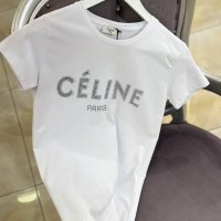 Дамска тениска Celine 👚 Дамска блуза с къс ръкав Селин - Различни цветове, снимка 5 - Тениски - 43696068