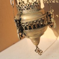 Месингово кандило-лампа, снимка 6 - Антикварни и старинни предмети - 43573110