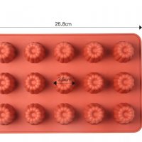 18 бр мини кексчета капсули кексче пудинг силиконов молд форма за мъфини кексчета сладки, снимка 5 - Форми - 37900690