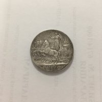 Сребърна монета Италия 2 лири, 1910, снимка 3 - Нумизматика и бонистика - 35344001