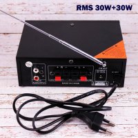 Мощен HiFi усилвател с Мp3, USB, SD, BT и FM радио с дистанционно управление, снимка 2 - Ресийвъри, усилватели, смесителни пултове - 43466200