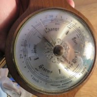 Стар немски барометър, термометър и влагомер PRECISION в корпус от красиво дърво от 70 те години !, снимка 3 - Други инструменти - 26701555