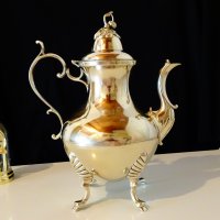 Английска кана,чайник никелово сребро. , снимка 4 - Антикварни и старинни предмети - 26268926