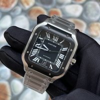 Мъжки часовник Cartier Santos de Cartier с автоматичен механизъм, снимка 2 - Мъжки - 43515573