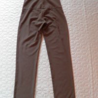 Кафяв дамски панталон с висока талия М, снимка 6 - Панталони - 26644635