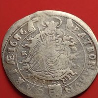 Сребърна монета 15 кройцера 1686г. Леополд първи Кремниц Унгария 29773, снимка 9 - Нумизматика и бонистика - 42984847