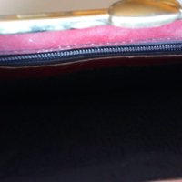 Чанта-плик/клъч, 100% естествена кожа, бордо, снимка 5 - Чанти - 23590790