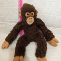 Голяма оригинална Steiff Щайф маймуна шимпанзе, снимка 2 - Плюшени играчки - 44889373