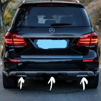 Спойлер добавка хром на задната броня за Mercedes Benz GL X166 /12-15г./  AMG, снимка 1 - Аксесоари и консумативи - 40595827