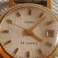 Стар дамски часовник ZARIA 22 JEWELS USSR с позлатена рамка за КОЛЕКЦИЯ 43075, снимка 2 - Други ценни предмети - 43905353