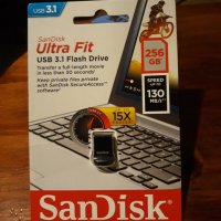 USB Sandisk Ultra Fit 3.1 - 256 GB, снимка 1 - USB Flash памети - 27824413